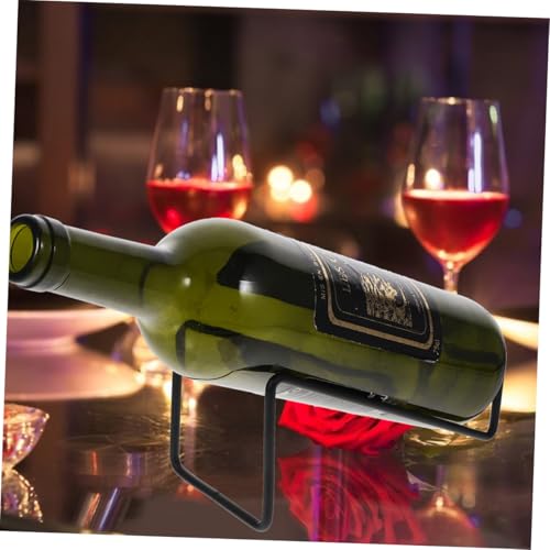 Soporte para botellas de vino de hierro versátil 3 piezas miniatura 6
