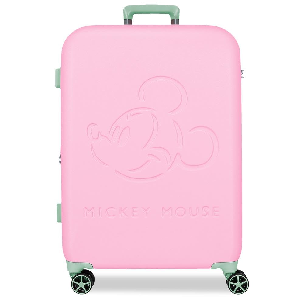 Disney Mickey Crazy Trip Walizka Średnia Róża 44,5 x 65 x 26 cm Twardy 3,86 kg Zamek TSA ABS 3,86 kg 75,21 L Wysuwany, Różowy kolor, Talla única, średnia walizka