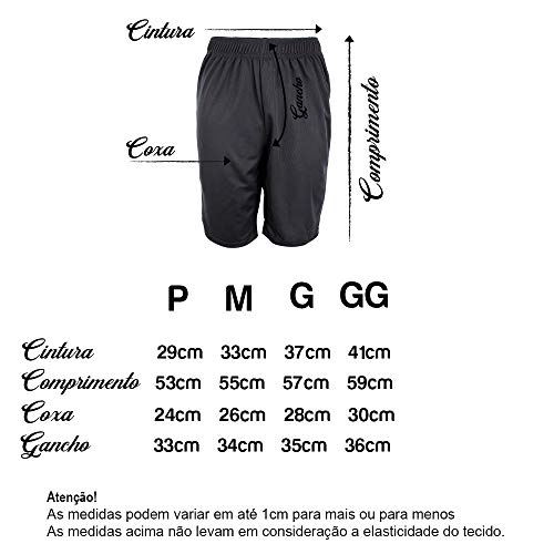 Bermuda Para Treino Dry Fit Adulta Preta - Torres Confecções
