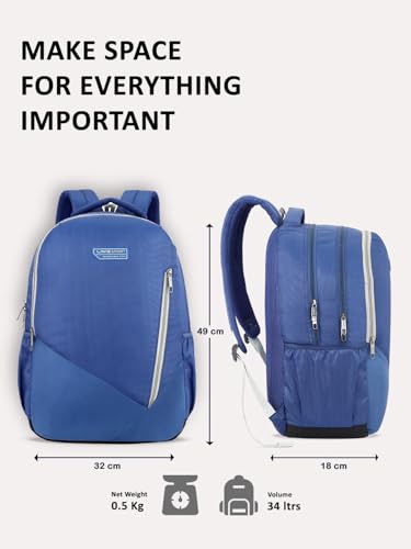 Image of Lavie Sport 34L Lozenge Pro 32cm Laptop Backpack for Boys & Girls | Unisex Casual Bag for Men & Women