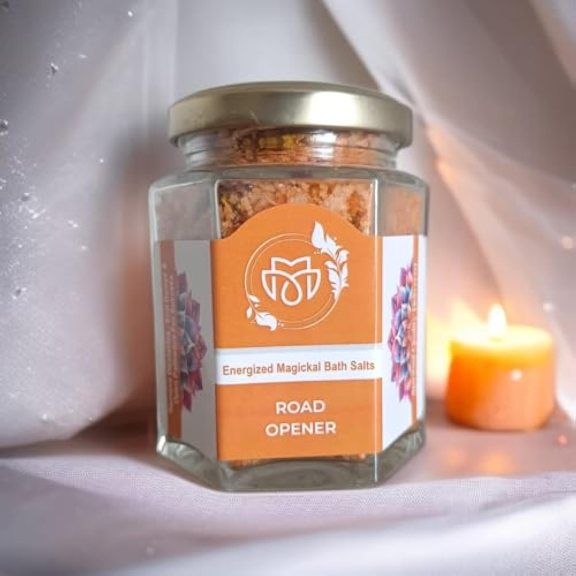 Premium Road Opener Bath Salt, Hexa Glass Jar Gift Edition