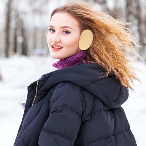DELAESI 4 Paar Ohrenwärmer Ohrenschützer Winter Ohrenwärmer Damen Herren Flaumig Ohrenwärmer Fahrradhelm Verdickte Warme Ohrwärmer für Outdoor Aktivitäten