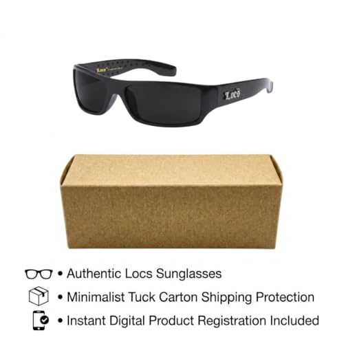 Image of Locs Mad Dog Hardcore Gangster Cholo Narrow Rectangular Sunglasses
