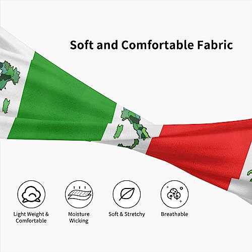 Image of Cute Flag Headbands Women Men Flag Sweatband Sports Headband for Running, Cycling, Yoga Gym, Working Out