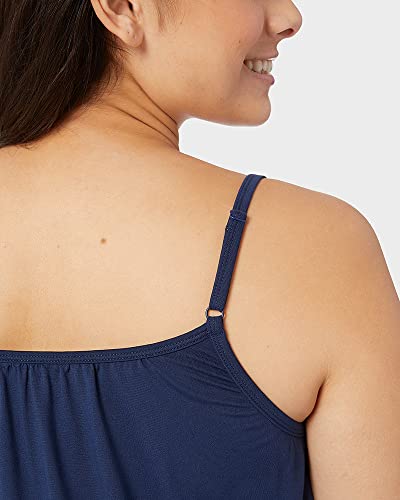 Image of 32 Degrees Women's Cool Flowy Bra Dress | with Built-in Cups | Relaxed Fit | Adjustable Spaghetti Strap