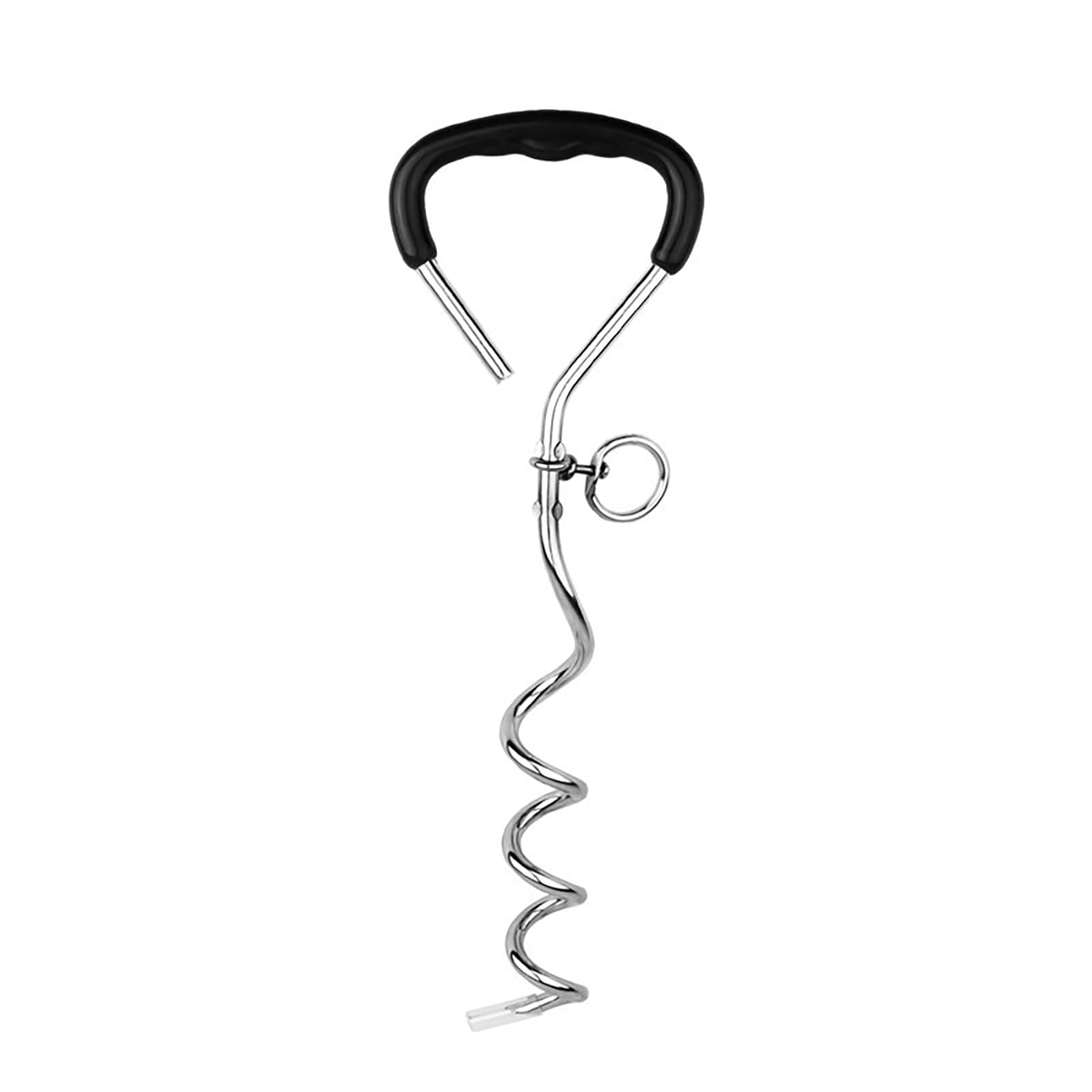 Estacas Fijas para Perros, Anclajes En Espiral para El Suelo, Estacas Cromadas para Perros, InstalacióN FáCil Y RáPida De Estacas para Perros, Estacas Fijas para Perros para Paisajes De JardíN,Black