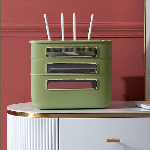 Cache-routeur Wi-Fi vert : boîte de rangement pour salon - 3