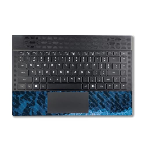Image of MightySkins Carbon Fiber Skin Compatible with Alienware X14 R2 (2023) Full Wrap Kit - Ocean Waves | Protective, Durable Textured Carbon Fiber Finish | Easy to Apply & Change Styles | Made in The USA