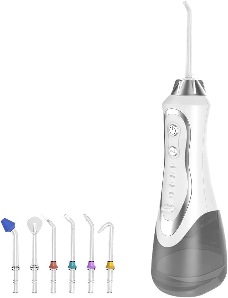 Water Dental Flosser for Teeth - Dental Oral Irrigator, Portable and Rechargeable IPX7 Waterproof Powerful Battery Life Water Teeth Cleaner Picks for Home Travel