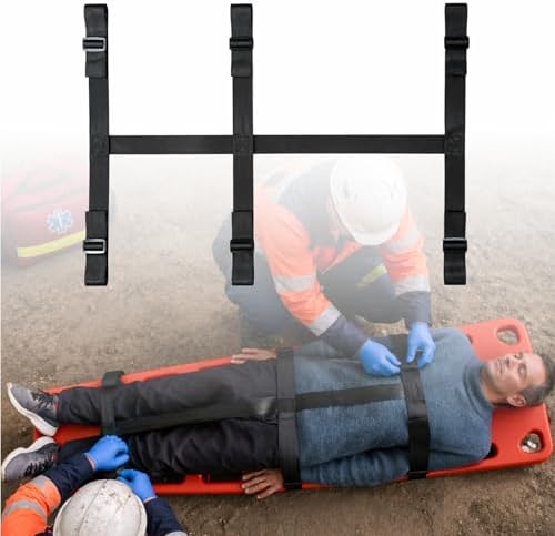 First Aid Spine Backboard Strap - Emergency Stretcher System Immobilization Belt for Rescue Supplies, 10 Reflective Colors