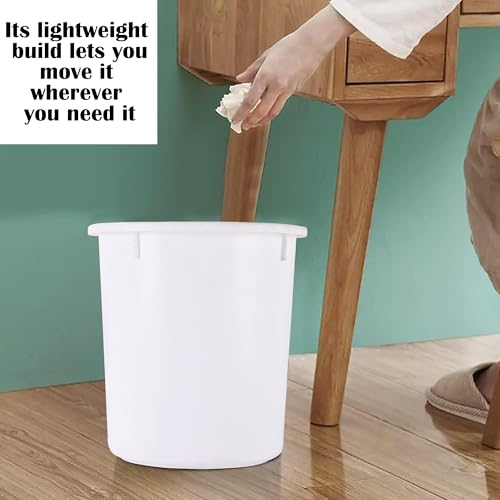 Image of Heart Home Pack of 2 Open-Top 5 Liters Dustbin for Bedroom, Bathroom & Kitchen | Durable & Portable Garbage Bin for Daily Household Use | Dustbin for Office /Small Spaces | White