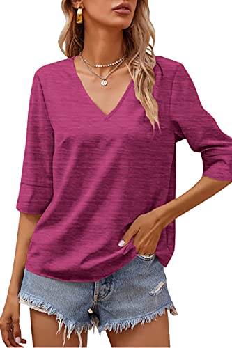 T-shirt violet femme taille XL Cicy Bell top manches courtes été