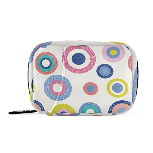 Naanle Cartoon Polka Dots Pill Box 7 Day Pill Case Bag Travel Pill Organizer Bag With Zipper Portable Weekly Case Compact Size Pill Bag For Vitamin Supplement Holder #TOP11