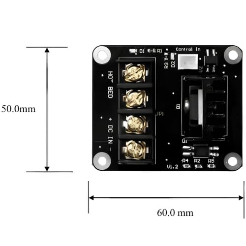 Image of Robocraze 3D Printer Add-On Heated Bed Power Expansion Module for Hot Bed High Power Module Mos Tube with Cable for 3D Printer Project