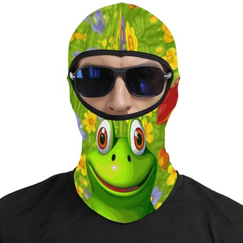 Pasamontañas para hombre y mujer con diseño de rana, máscara completa para casco de motocicleta, calentador de cuello. miniatura 3