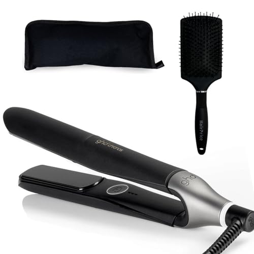 ghd GHD – Plancha alisadora GHD CHRONOS negro + kit de viaje HAIRPRICE + cepillo HAIRPRICE