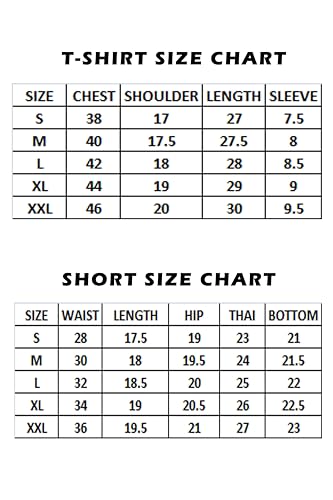 Image of HOODMASTER Men's Cotton Night Suit Set of Top & Knee Length Shorts with Round Neck Half Sleeves Solid Pattern Regular Fit and Standard Length | Mens Cotton Night Suit | T-Shirt and Shorts Sets