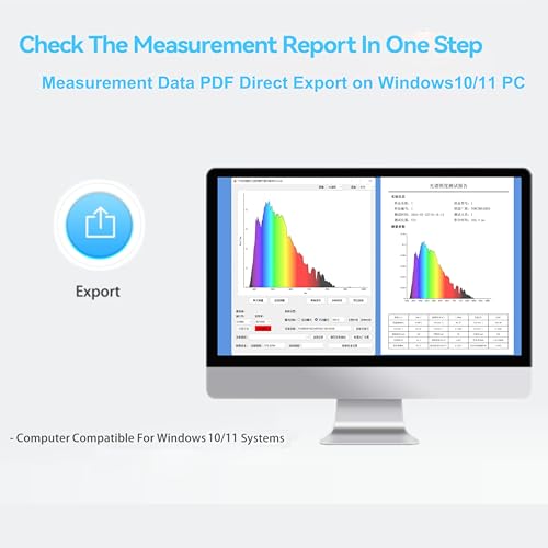 Lab Analytical Equipment Handheld Portable Wavelength 340-1000nm Spectrometer Test Spectrum CCT CRI LUX Plant Grow Light LED Measurement PPFD PAR Meter Blue Light with Mobile APP and PC Software - Thumbnail 5