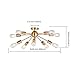 BONLICHT Modern Sputnik Chandelier Lighting 10 Lights Brushed Brass Semi Flush Mount Ceiling Light Gold Mid Century Pendant Lighting