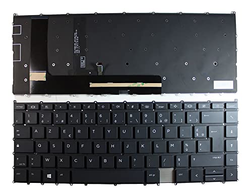 Clavier pour ordinateur portable HP EliteBook 1040 G7 rétroéclairé noir AZERTY