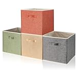 BrilliantJo BrillantJo Storage Box for cube, Set of 4 Organiser Basket Bin Drawers Containers with Handles for Storage Cube Unit, 33L x 38W x 33H cm 4 Mixed Colors A