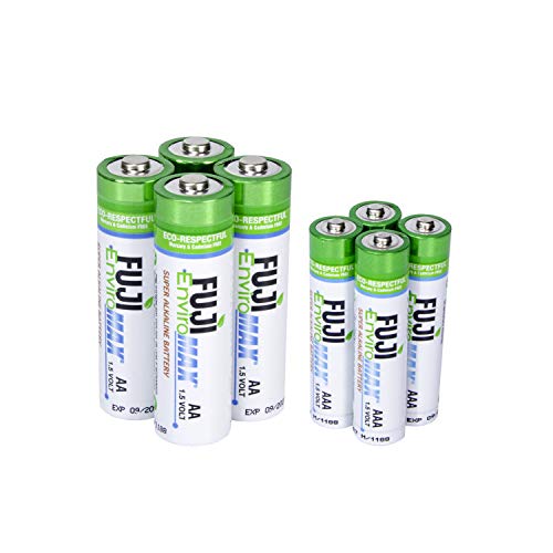 Fuji EnviroMAX Super Alkaline AA + AAA Set - Eco Friendly Batteries (Pack of 8)