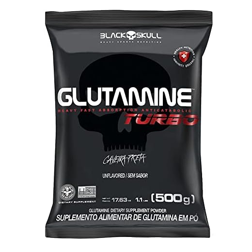 Glutamine Turbo - 500G Refil sem Sabor - Blackskull, Black Skull