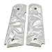(1) Black (1) White Set of 1911 Pearl Gun Grips Compatible Replacement for Colt Gov. & Clones Taurus, S&W, Springfield, Rock Island Mother of Pearl Full Size Premium Gun Grips Bonus 4 Gold Screws