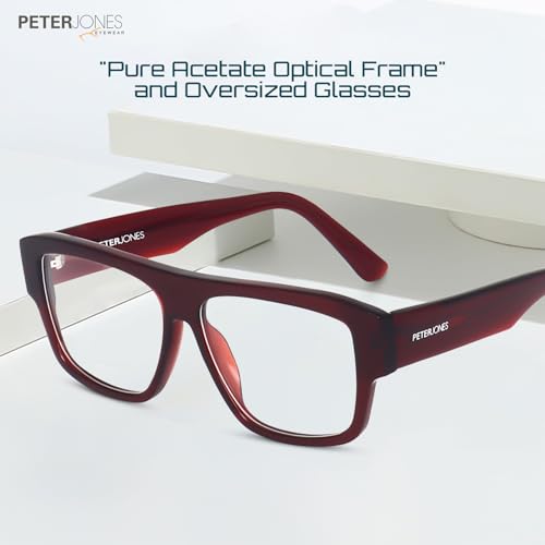 Image of Peter Jones Luxe I Pure Acetate I Oversized Large Size I Square Broad Frame I Spectacle Frame (U004)