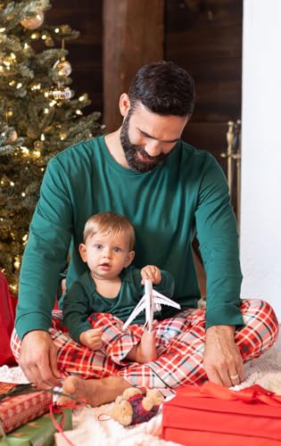 PajamaGram Christmas Pajamas For Family - Christmas PJs, Modern Plaid, Kids, 14