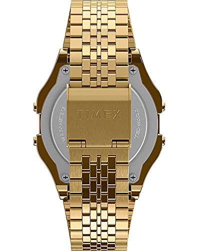 Image of Timex Unisex's Digital Quartz Watch with Stainless Steel Strap TW2R79200, Gold, TU EU, TW2R79200-AMZUK