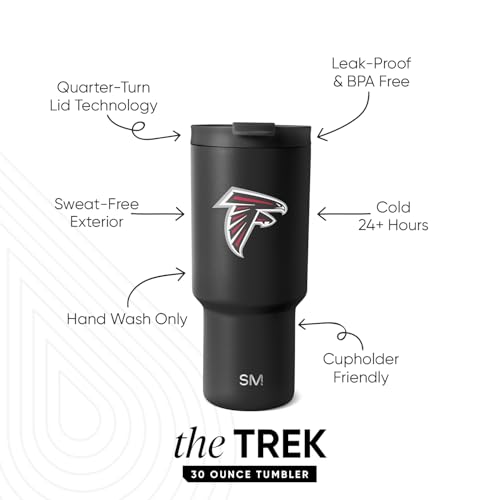 Image of Simple Modern Officially Licensed NFL 30oz Tumbler with Flip Lid and Straws | Football Insulated Stainless Steel Cup | Gifts for Men Women | Trek Collection
