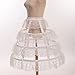 GRACEART Women's Adjustable Crinoline Cage Skirt Petticoat Pannier White