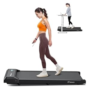 MERACH Walking Pad, Under Desk Treadmill, Portable Mini Treadmills for Home, Seamless One-Piece Molding Design, 265LBS Walkpad with Remote Control, APP, LED Display
