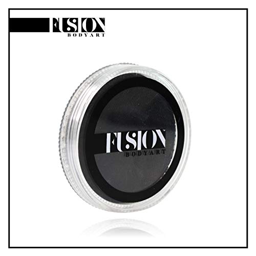 Fusion Body Art Pro Face Paint | Prime Strong Black (32gm), Professional Quality Water Activated Face and Body Paint Supplies Single Makeup Cake Hypoallergenic, Non-Toxic, Safe, Vegan