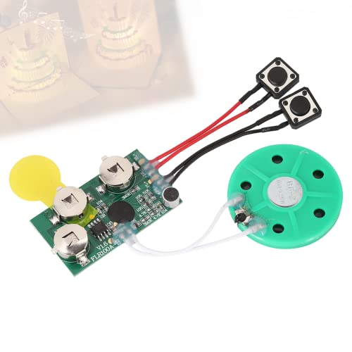 120s Recordable Sound Chip Module, DIY Greeting Card Chip,DIY Recording Greeting Card Chip for Christmas Cards, Gift Boxes, Jewelry Boxes, Crafts, Children's Toys