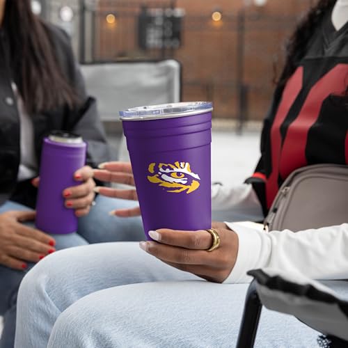 Image of Logo Brands NCAA 22 oz Stainless Steel Tailgate Cup -Double Wall Vacuum-Sealed Durable For Hot & Cold Drinks, Perfect for Gameday & Tailgating