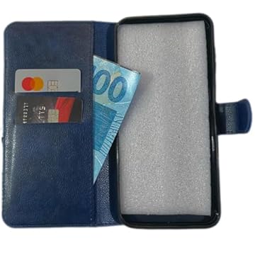 Capinha Carteira Para Xiaomi Redmi A3 Azul Marinho