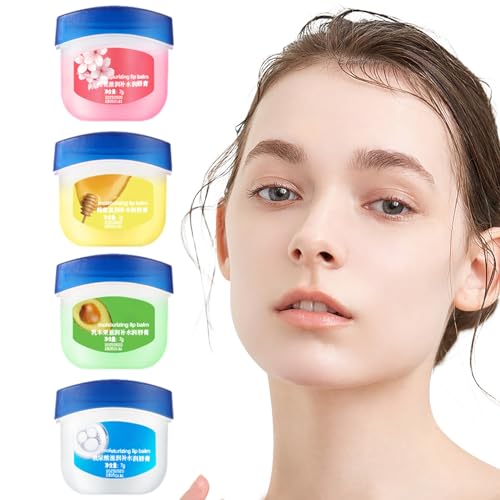 Hidratante Labial Nnocturnno, Terapia Labial Con Vaselina, Paquete De 4 Bálsamos Labiales De Gelatina Para Labios Secos, Bálsamo Labial Hidratante, Mascarilla Labial Para Dormir, Mascarilla Labial, Va