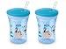 NUK Evolution Straw Cup, 8 oz, 2-Pack, Blue