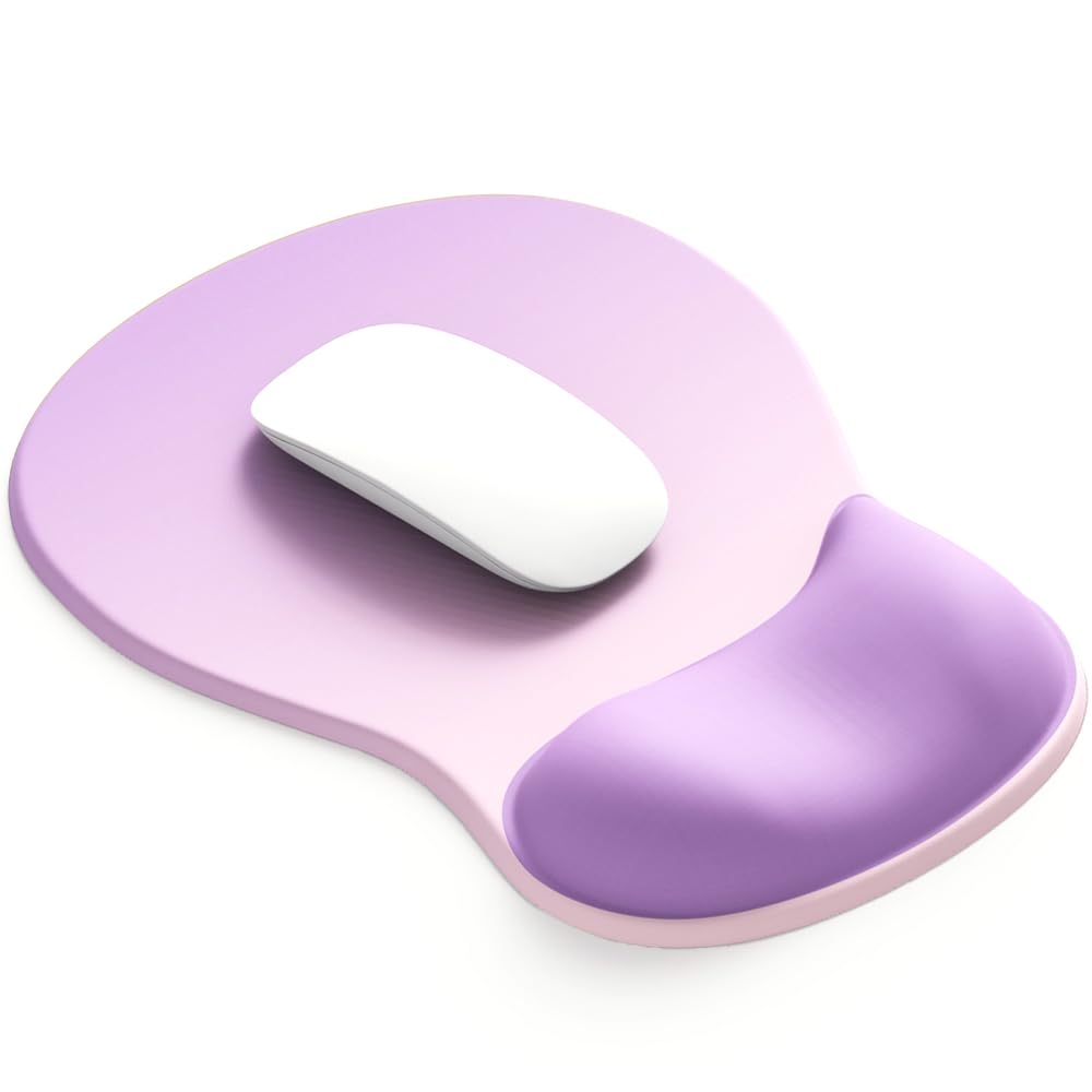 ErgoComfort Gel Wrist Rest, Ergonomic Office Mouse Pad with Wrist Support, Non-Slip Desk Accessories, Mat for Home and Game, 06 Amethyst 06