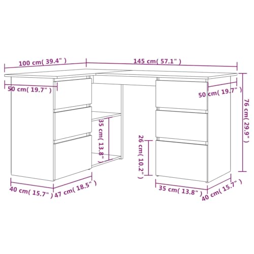 Bureau d'angle pour coin travail compact et ordonné