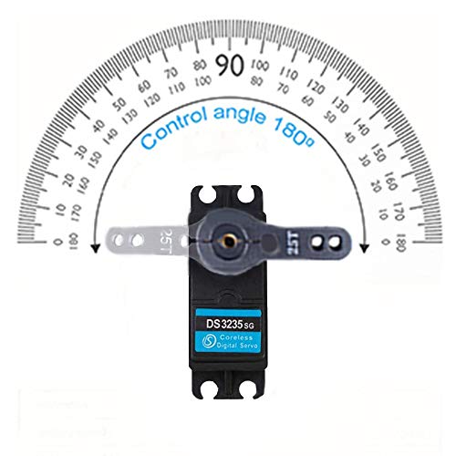 Image of ZOSKAY 35kg high Torque Coreless Motor servo Metal Gear Digital and Stainless Steel Gear servo arduino servo for Robotic DIY,RC car (Blue /35KG 180 Degree)