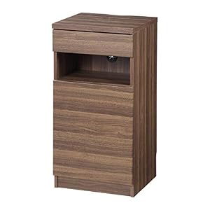 MOCA-MB ルーター収納 リビングキャビネット 幅40cm モデム収納 チェスト キャビネット ファックス台 電話台 配線収納 ウォールナット