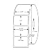 Produktbild 800522-125 Kompatible KENCO Marken 5,7 x 3,2 cm mit perforierten Thermo-Etiketten für Eltron oder Zebra Drucker 2,5 cm Kern 1.135 Etiketten pro Rolle, 12 Rollen pro Packung