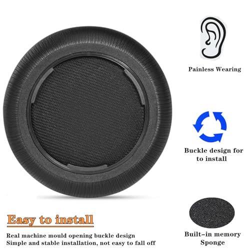 Repuestos de Almohadillas para Auriculares Beyerdynamic MMX100 MMX150 MMX200 Pro con Cubiertas de Cuero Proteico y Espuma de Memoria miniatura 3