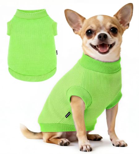 Image of 1 Pack Dog Shirt for Small Supplies Functional Waffle Dog Clothes Warm Soft Sweatshirt Outfit for Dogs Cats Pet Apparel