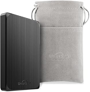 UnionSine 250GB Ultra Slim Portable External Hard Drive USB3.0 HDD Storage Compatible for PC, Desktop, Laptop(Black) HD2512