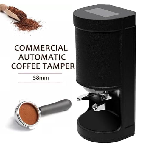 Tamper à expresso électrique 58 mm – Tamper automatique à café avec pression réglable (5–30 kg), pour cafés et maison (blanc)
