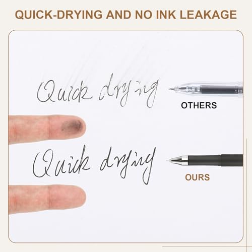 PATIKIL 0.2mm Bolígrafos de Gel Negro Pack 12 miniatura 3